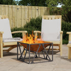 Brown Fire Pit 50 x 50 x 35 cm Corten Steel