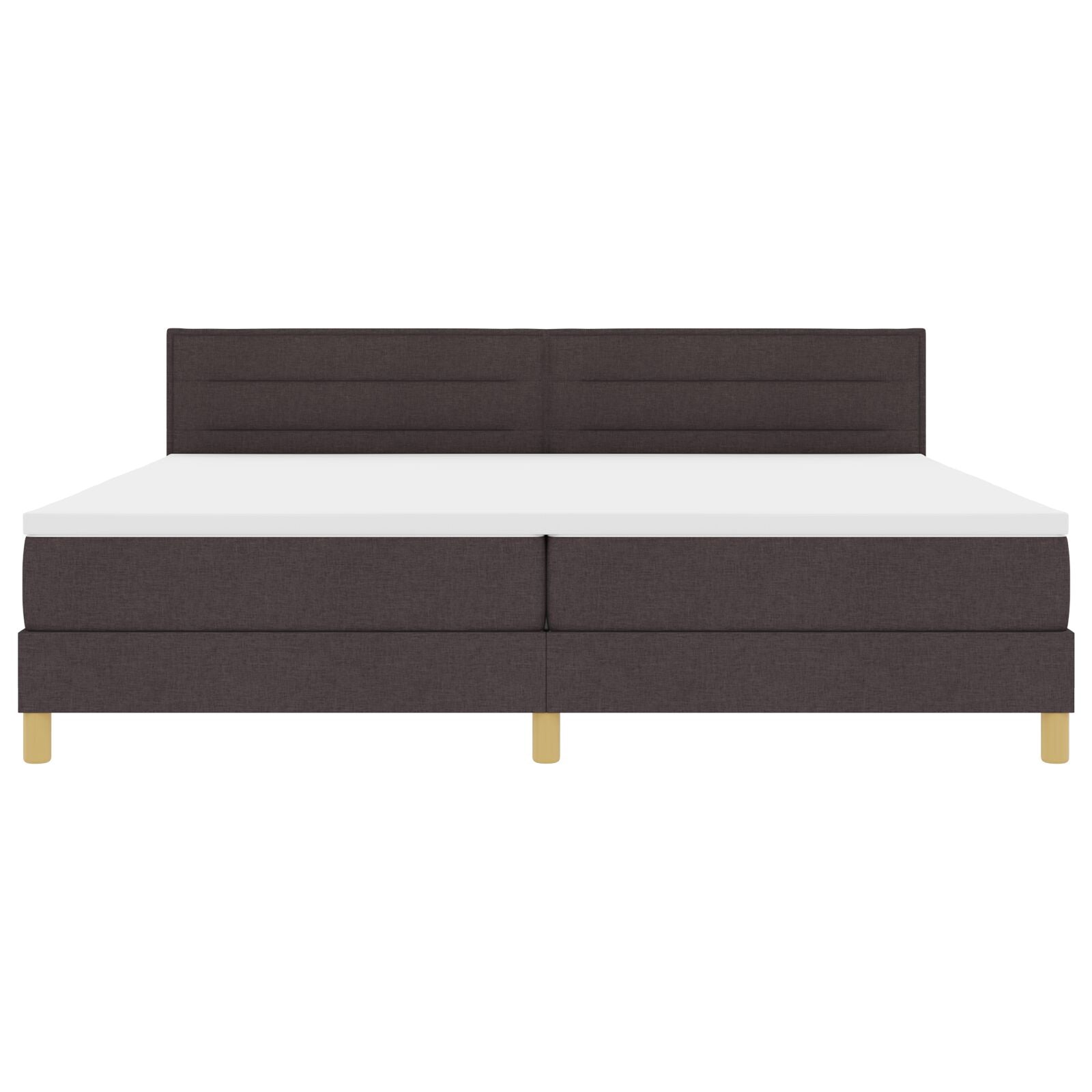 Boxspringbed Met Matras Stof Donkerbruin 200 x 200 cm Lijnenontwerp