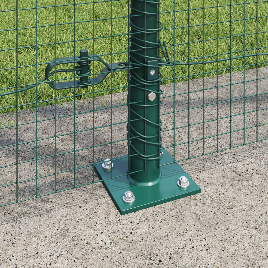 Gelaste Draadhek Met 13 Flenspalens Groen 1.4X25 M Staal Gegalvaniseerd Staal