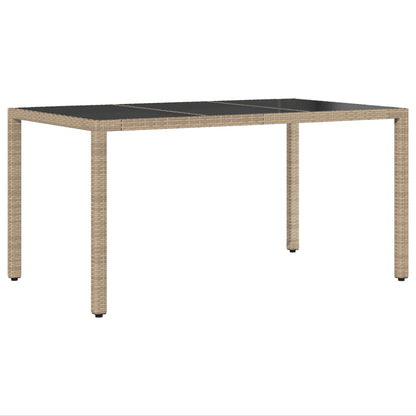 5-Delige Tuin Eetset Met Kussens Beige Poly Rattan