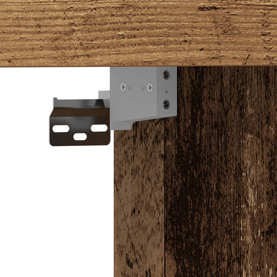 Tv Kast Muurbevestigd 152X22X113 Cm Oud Hout