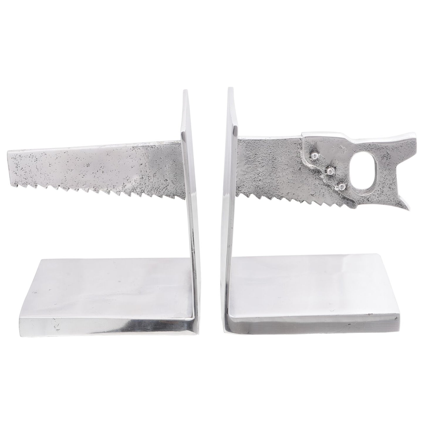 Boekensteunen 2 Stuks Zilver 11X14X17,5 Cm Aluminium Zaag
