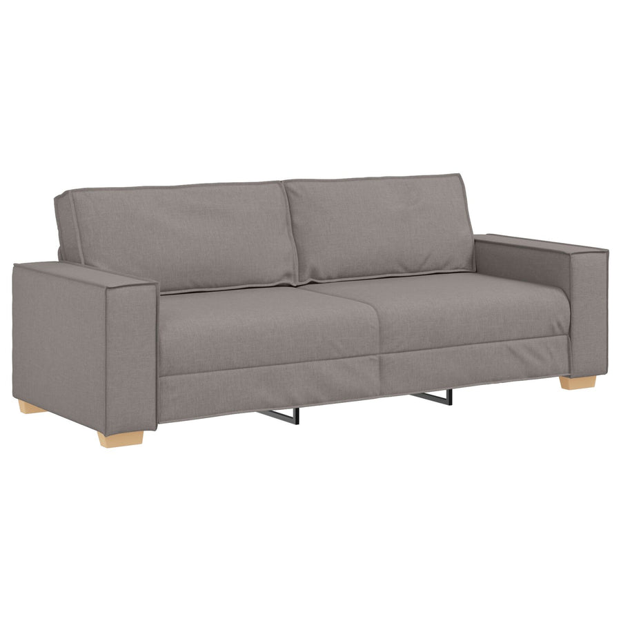 3-Delige Bankset Met Kussens Stof Taupe