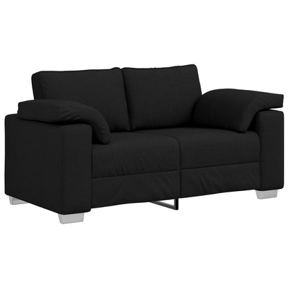 Love Seat Bank Stof Zwart 120 cm