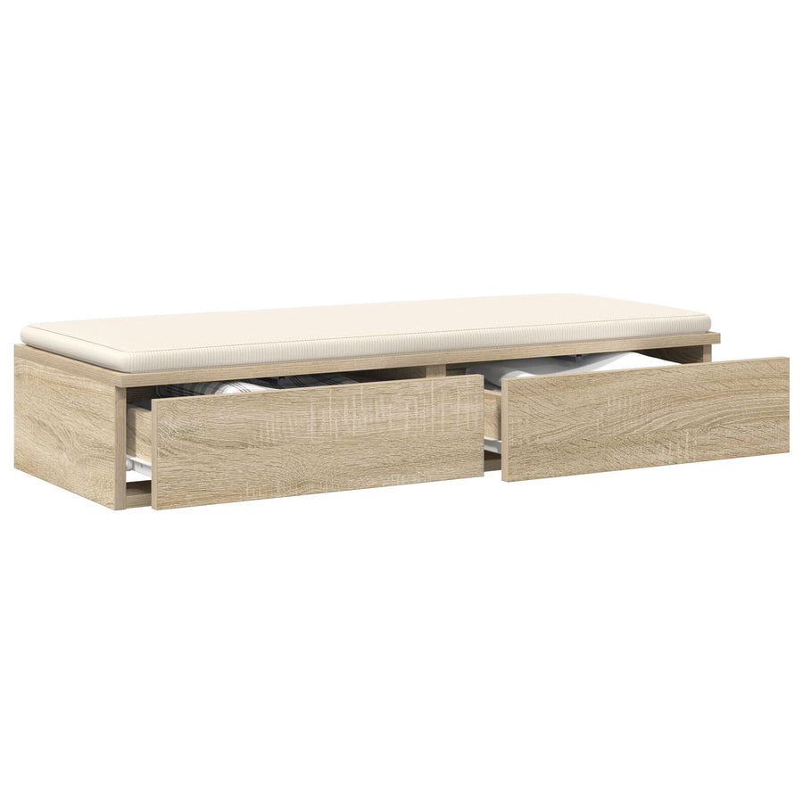 Bedlades 75X36,5X16,5 Cm Geprocessed Hout Sonoma eiken 75 x 36.5 x 16.5 cm