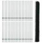 Hek met palen 1.6 x 100 m groen staal PVC