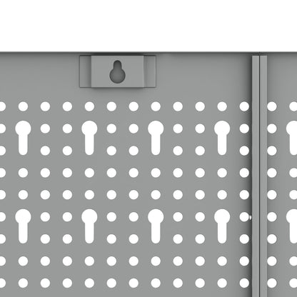 Pegboards 3 Stuks Met 15 Accessoires Grijs 150X Staal 80 cm