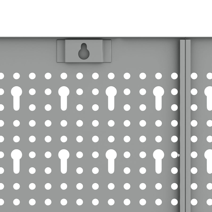 Pegboards 3 Stuks Met 15 Accessoires Grijs 150X Staal 80 cm