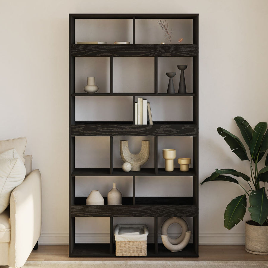 Plantenstandaard Engineered Hout 100 x 33 x 187,5 cm Zwart eiken
