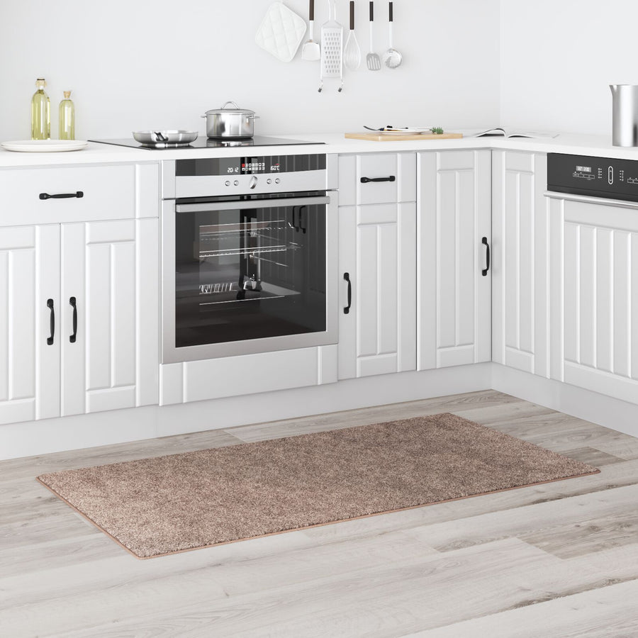 Shaggy Tapijt Met Latex Achterkant Bruin 80 x 150 cm