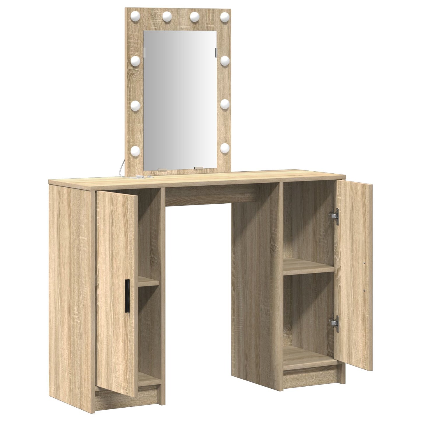 Kaptafel Met Led Verlichting In , 102X33X135 Cm Sonoma eiken