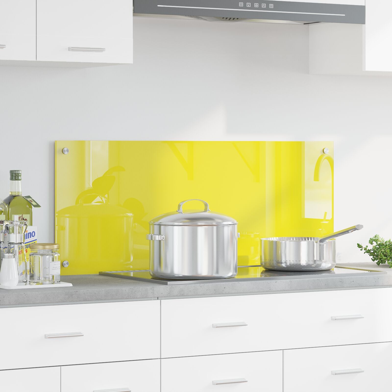Keuken Achterwand 100X40X0.6 Cm Geharde Glas Geel 100 x 40 cm