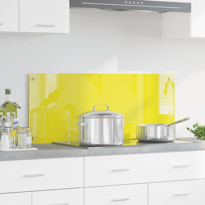 Keuken Achterwand 100X40X0.6 Cm Geharde Glas Geel 100 x 40 cm