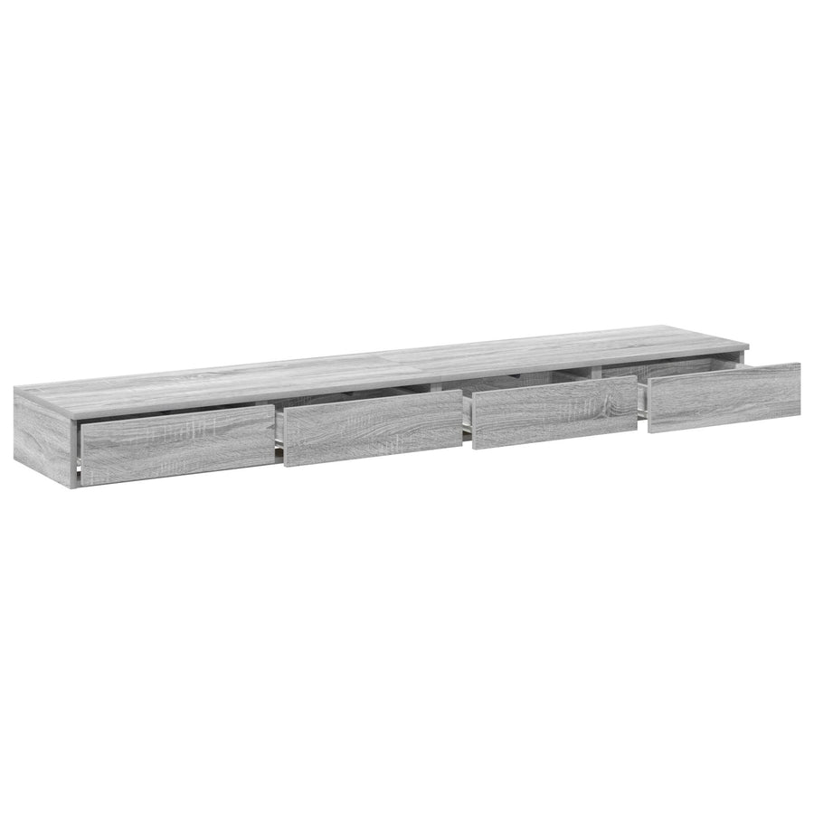 Bedladen 180X36,5X16,5 Cm Gelaagd Hout Grijs sonoma 180 x 36.5 x 16.5 cm