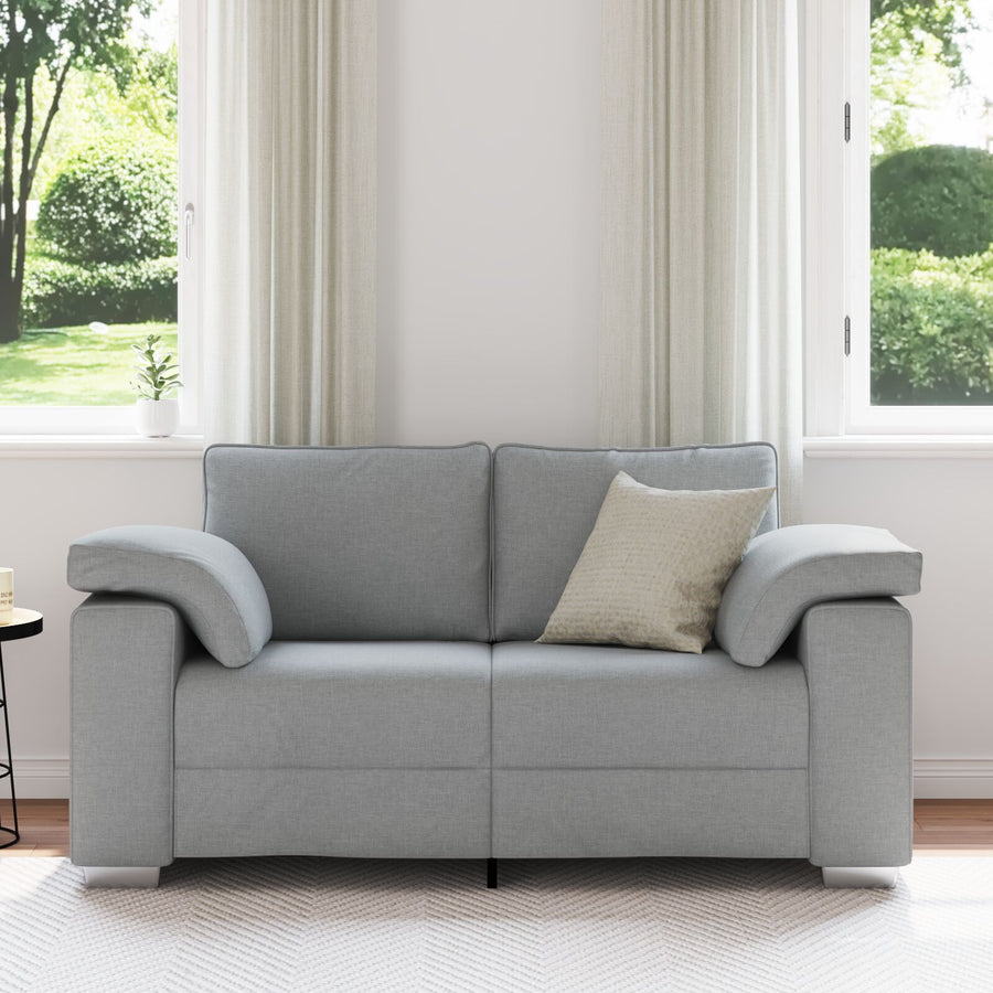 Love Seat Stof Lichtgrijs 120 cm