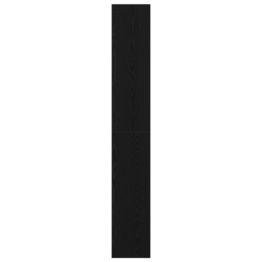 Boekenkast Zwart Eiken Bewerkt Hout 100 X 30 X 198 Cm Planken