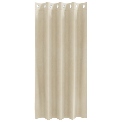 Blackout Gordijnen 2 Stuks Velours Crème 140 x 175 cm met oogjes