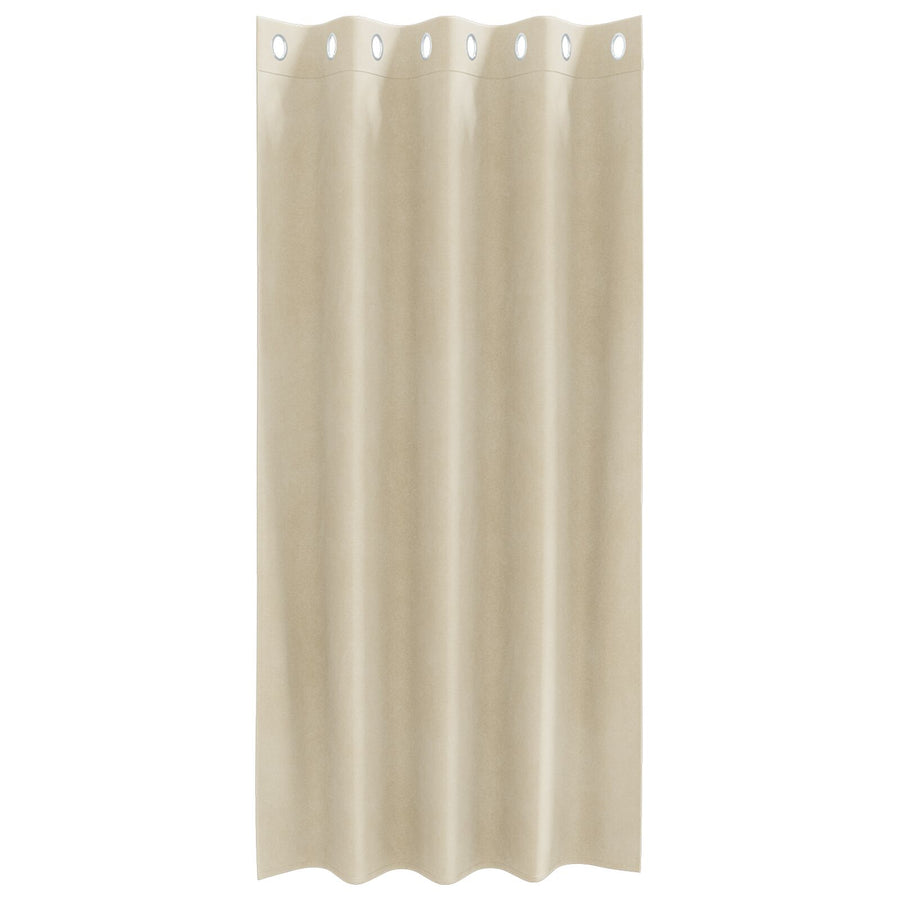 Blackout Gordijnen 2 Stuks Velours Crème 140 x 175 cm met oogjes