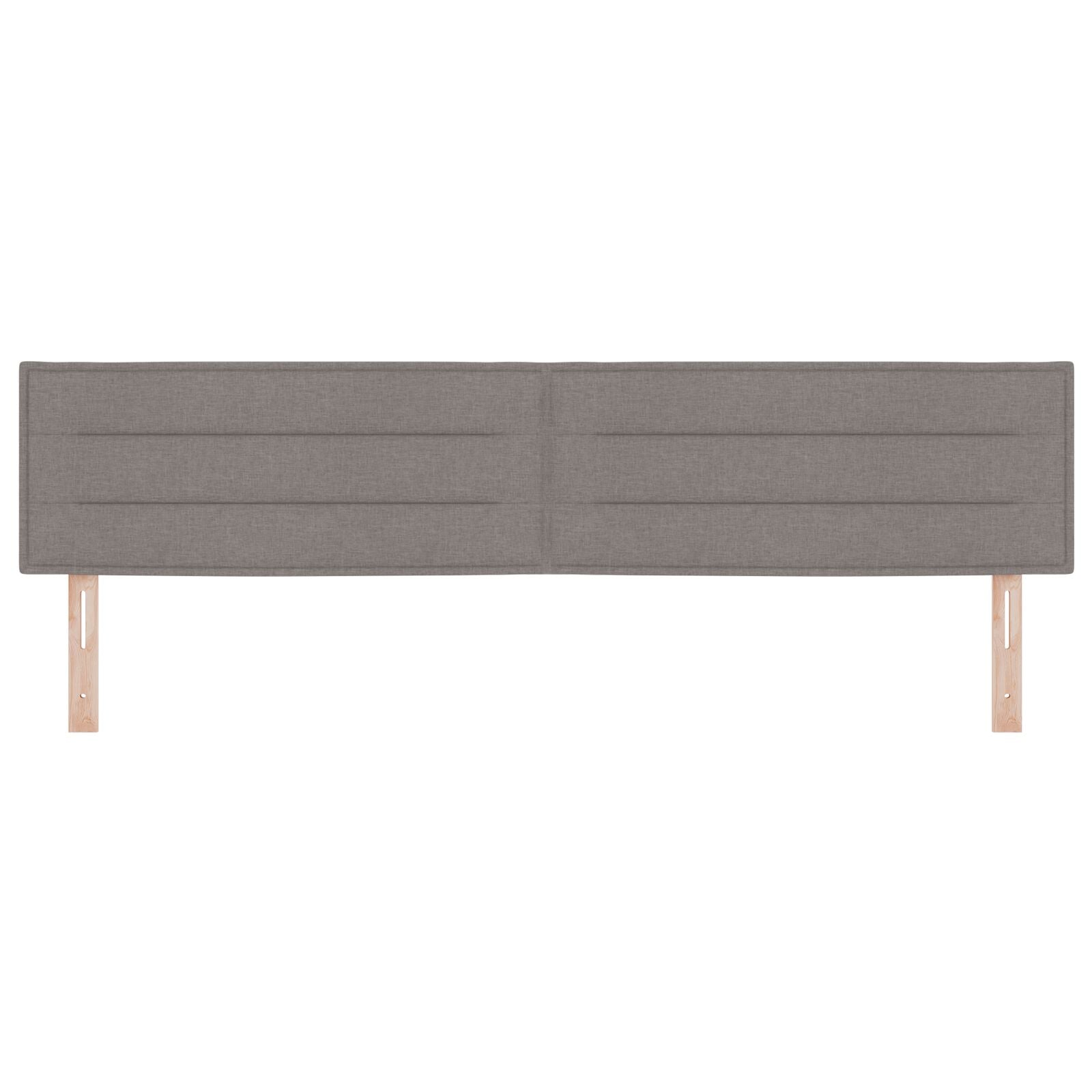 Hoofdbord Lijnen Ontwerp Stof Taupe 200 cm Laag hoofdbord