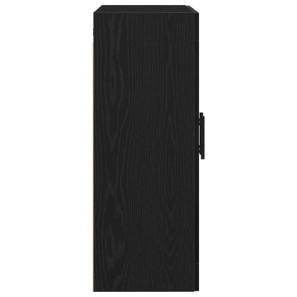 Wandkast 69,5X34X90 Cm Samengesteld Hout Zwart eiken