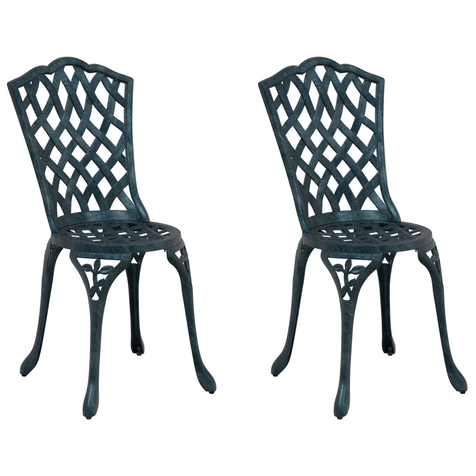 Tuinstoelen 2 Stuks E Gietaluminium Groen