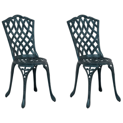 Tuinstoelen 2 Stuks E Gietaluminium Groen