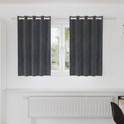 Blackout Curtains 2 pcs Light Grey 140 x 140 cm Velvet