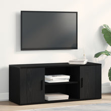 Tv-Kast 100X35X40 Cm Bewerkt Hout Zwart eiken