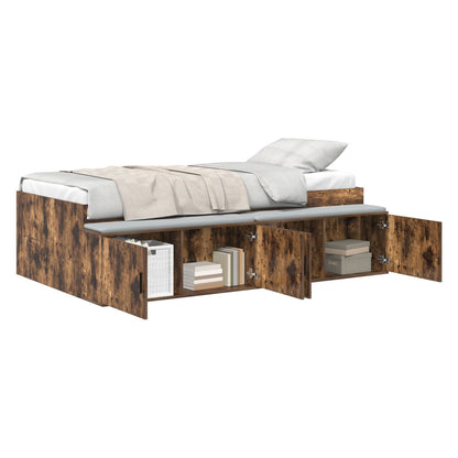 Opbergbedframe Gerookte Eiken 100X200 Cm