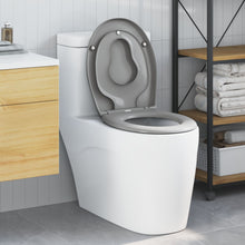 Familie Wc-Bril Met Kindertoiletbril Snelle Ontgrendeling Duroplast Grijs