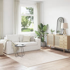 Vloerkleed 200x200 cm crème shaggy anti-slip