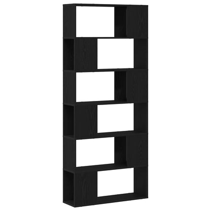 Boekenplank Ingenieurshout Zwart eiken 80 x 24 x 186 cm