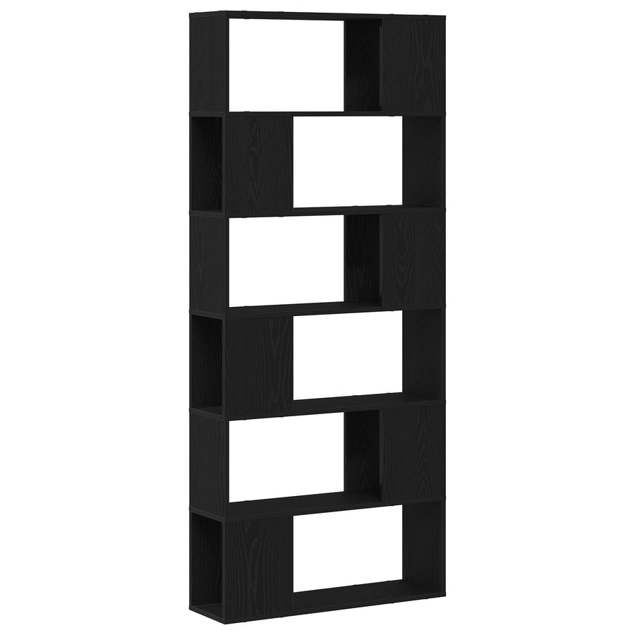 Boekenplank Ingenieurshout Zwart eiken 80 x 24 x 186 cm