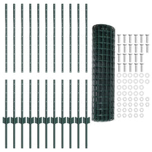 Euro Fence met 11 U-Posts Groen 1x25 m Staal