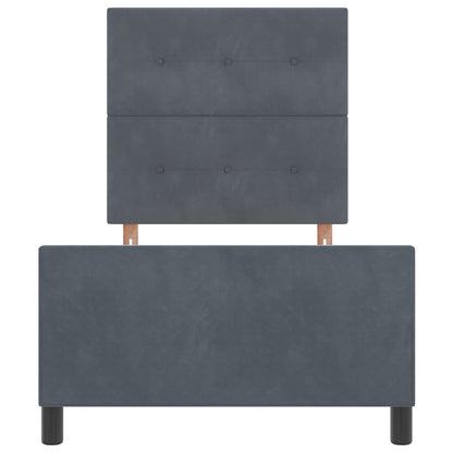 Bedframe Donkergrijs 80X200 Cm Velvet Crème
