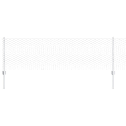 Hekpalen 11 St U-Kanaal 60 Cm Gegalvaniseerd Staal,  Zeshoekig Hek 0,6X50 M Gegalvaniseerd Staal