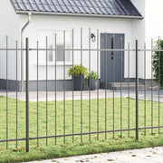 Tuinhek 6 stuks grijs 170x165 cm gepoedercoat staal