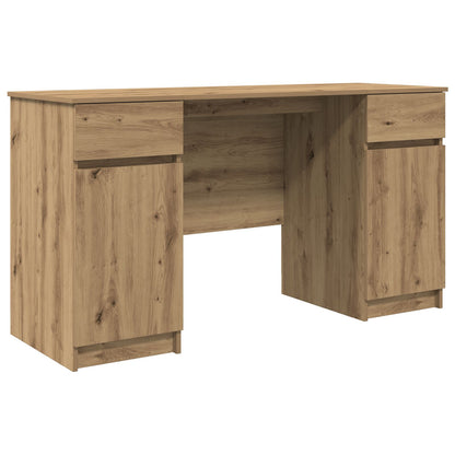 Bureau Artisan Eiken 140X49X76 Cm Bewerkt Hout