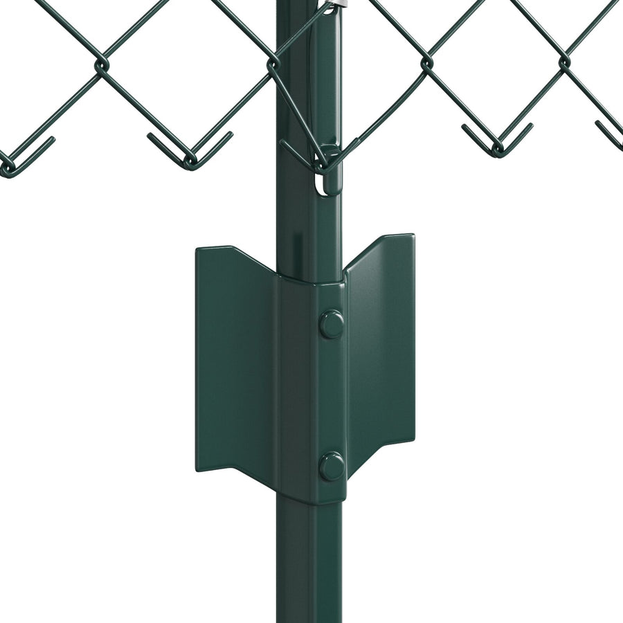 Kettinghek Met 10 U-Palen Groen 0.6X10 M Staal