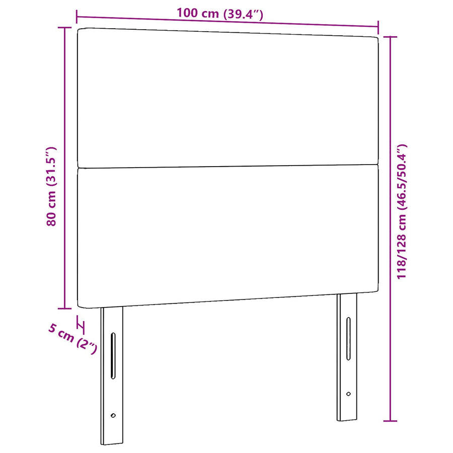 Hoofdbord Eenvoudig Ontwerp Lichtgrijs 100 Cm Korduroy Stof