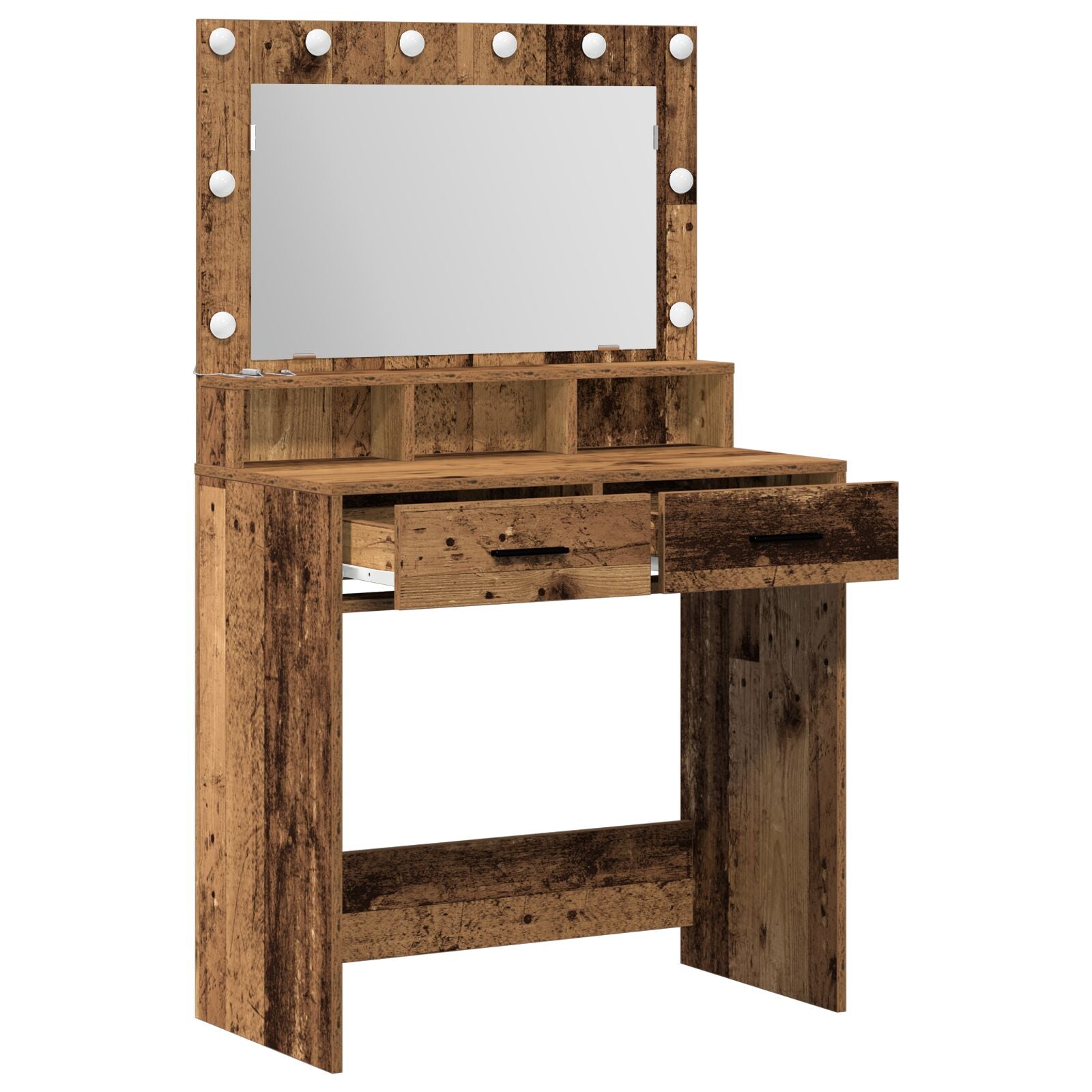 Kaptafel Met Led-Verlichting - Oud Hout 79 x 41 x 135 cm Oude Hout