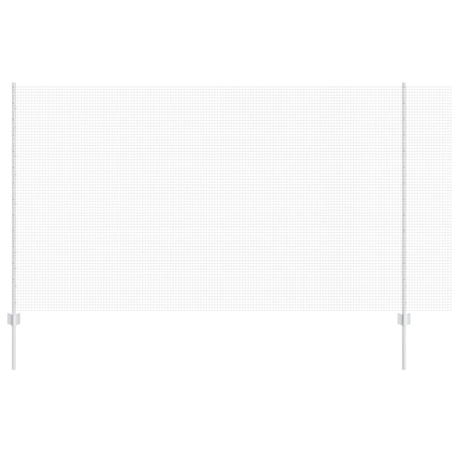 Gelaste Draadhek Met 10 U-Posts Zilver 1.4X10 M Staal