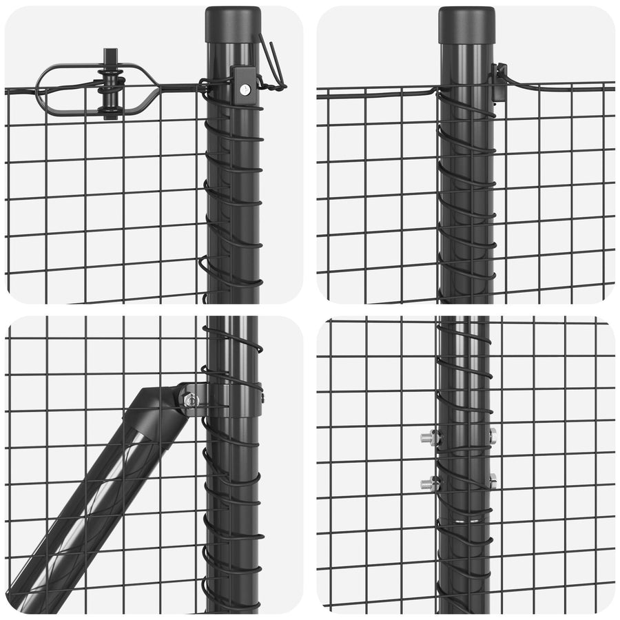 Gelaserd Draadhek Met 7 Spike Palen Grijs 1.2X10 M Staal Gegalvaniseerd Staal