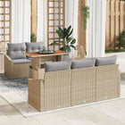 Tuinset poly rotan 6-delig beige 5 personen