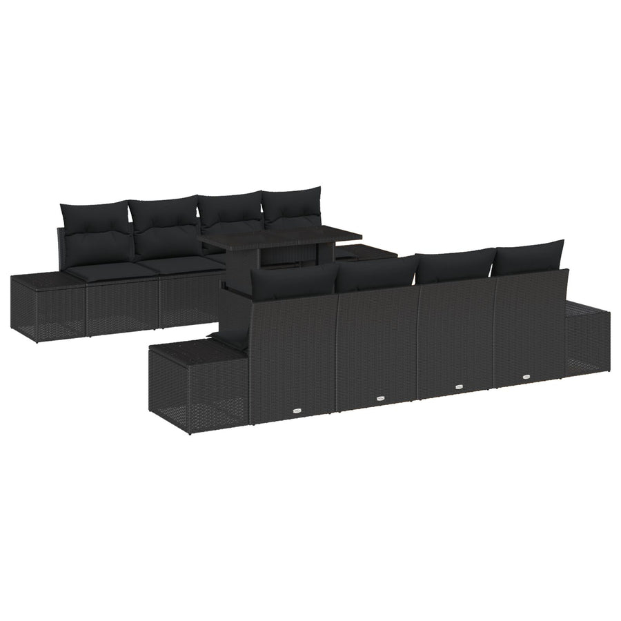 Tuin Sofa Set Set Van 7 Houtskool