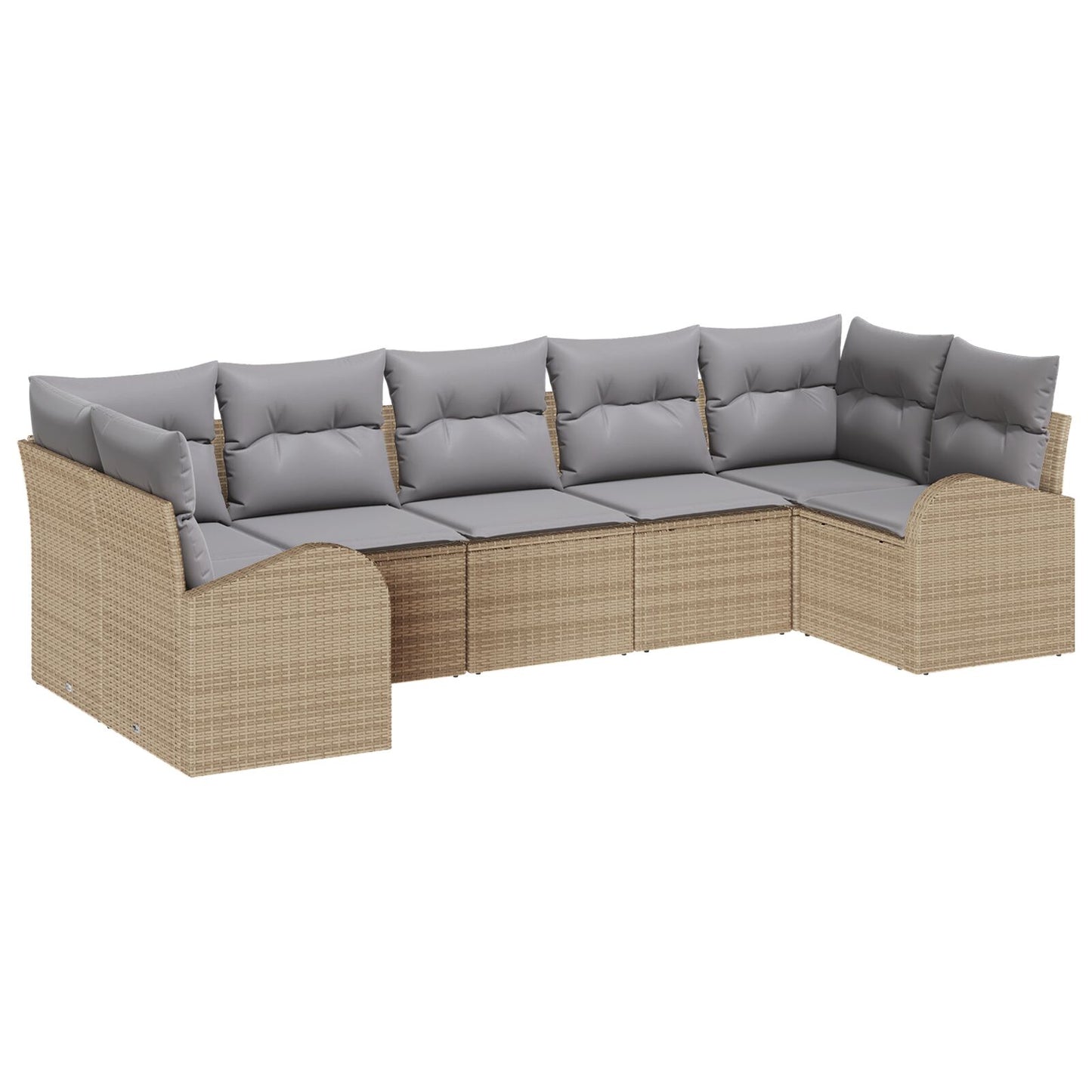 Tuinsalonset Set Van 7 Grijs Rattan Tuinsalonset Modern