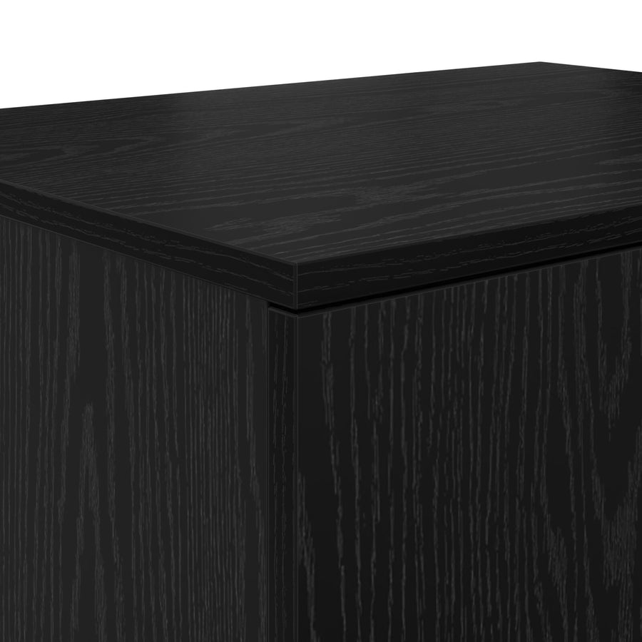 Opslagkast Zwart Van Gefabriceerd Hout Zwart eiken 118 x 41 x 40 cm