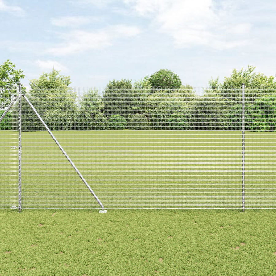Gelast Gaas Hek Met 13 Spike Posts 1.5X25 M Gegalvaniseerd Staal Gegalvaniseerd Staal