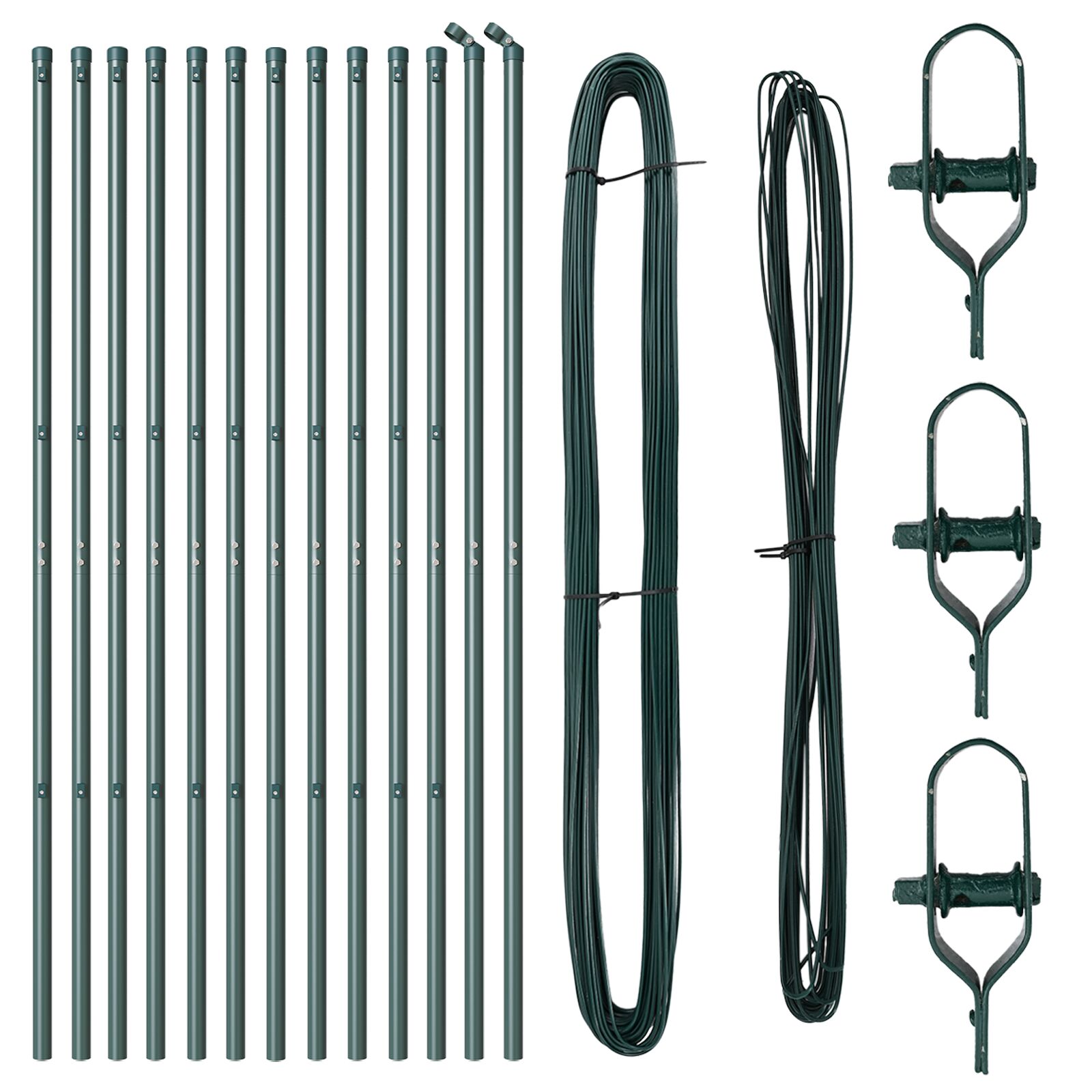Hekpalen Set 13 Stuks Groen Metaal