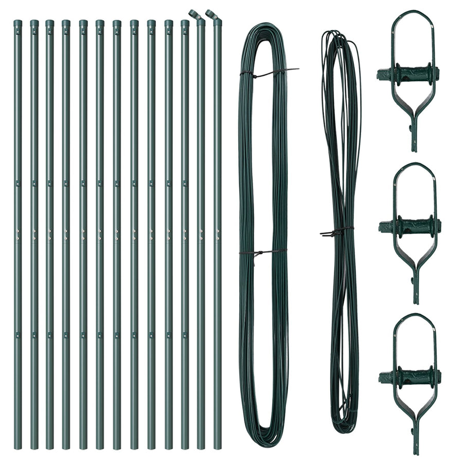 Hekpalen Set 13 Stuks Groen Metaal